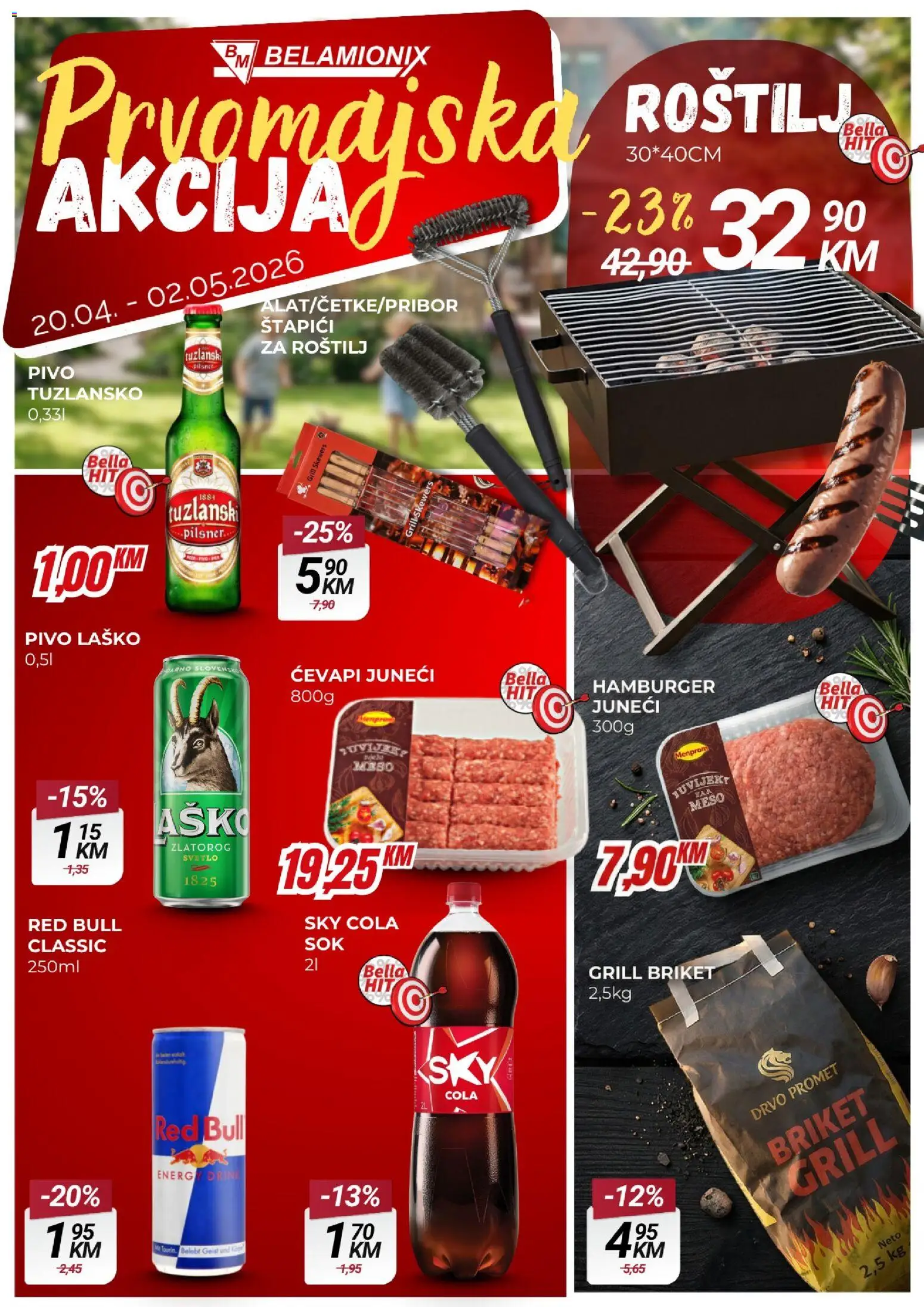 Pregled letka Belamionix prvomajska akcija trgovine Belamionix vrijedi od 20.04.2026