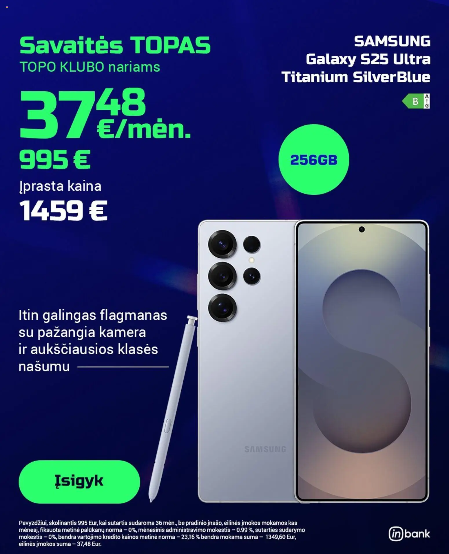 TOPOcentras parduotuvės leidinio Leidinys galiojančio nuo 2025.12.30 peržiūra - Kamera