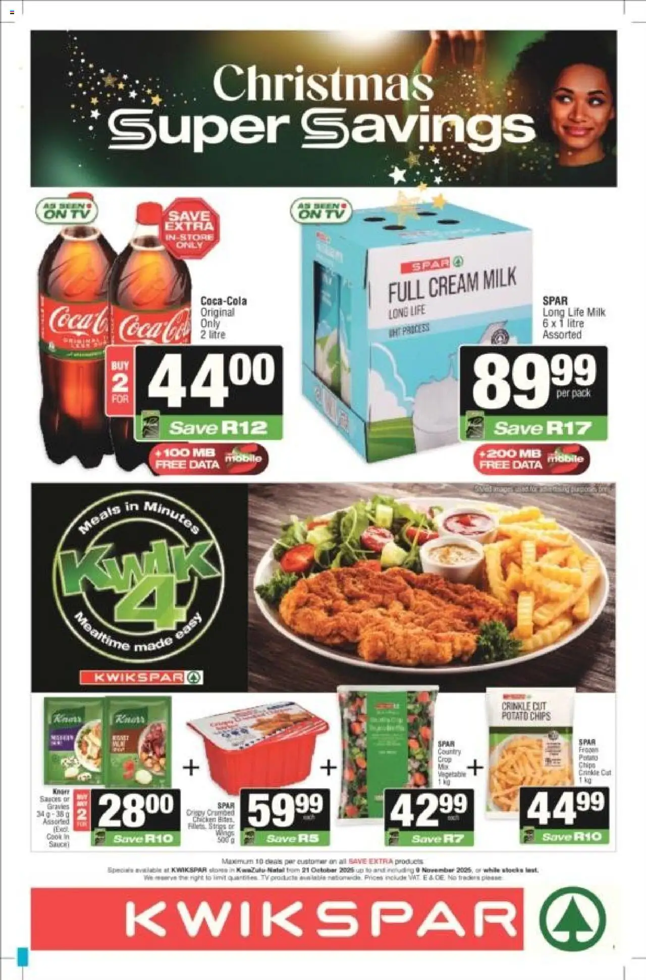 KWIKSPAR Kwazulu-Natal - Weekly Specials from 21/10 - 09/11/2025 > Promotions