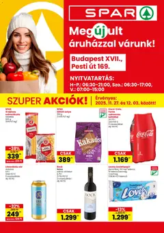 Spar - Üzlet megújulás BP. Pesti út megtekintése, amely érvényes 2025.11.27.-től