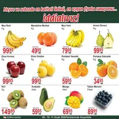 Özkuruşlar Sebze ve meyve 09.01.2026 - Broşürünün önizlemesi