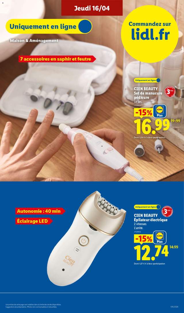Nouveau catalogue Lidl à partir du 16/04