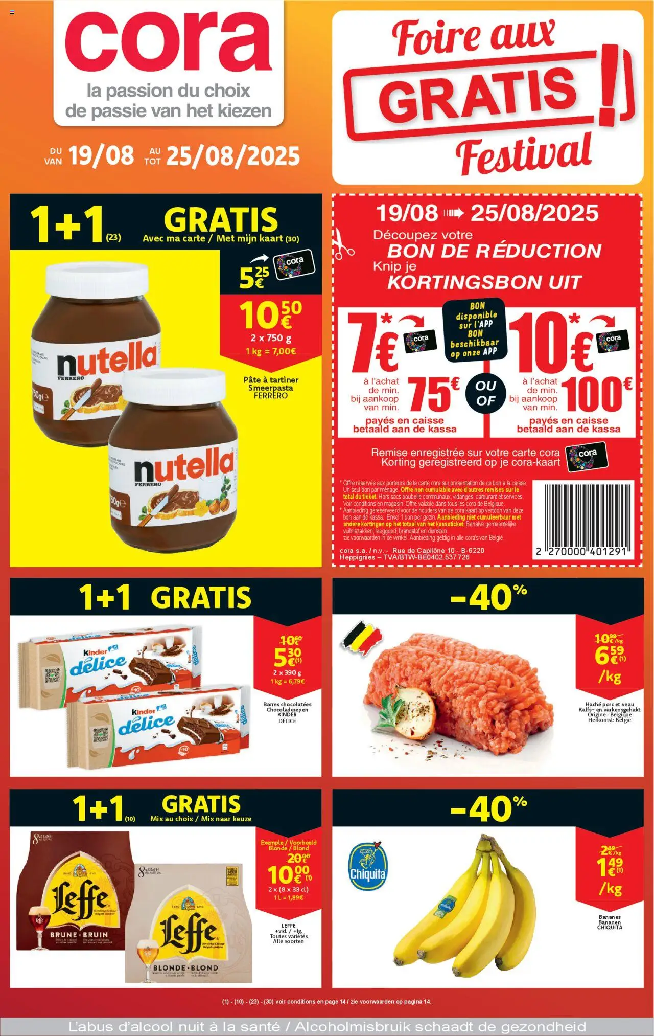 Cora shop Folder week 34 geldig vanaf 19/08/2025 - Paginanummer 1