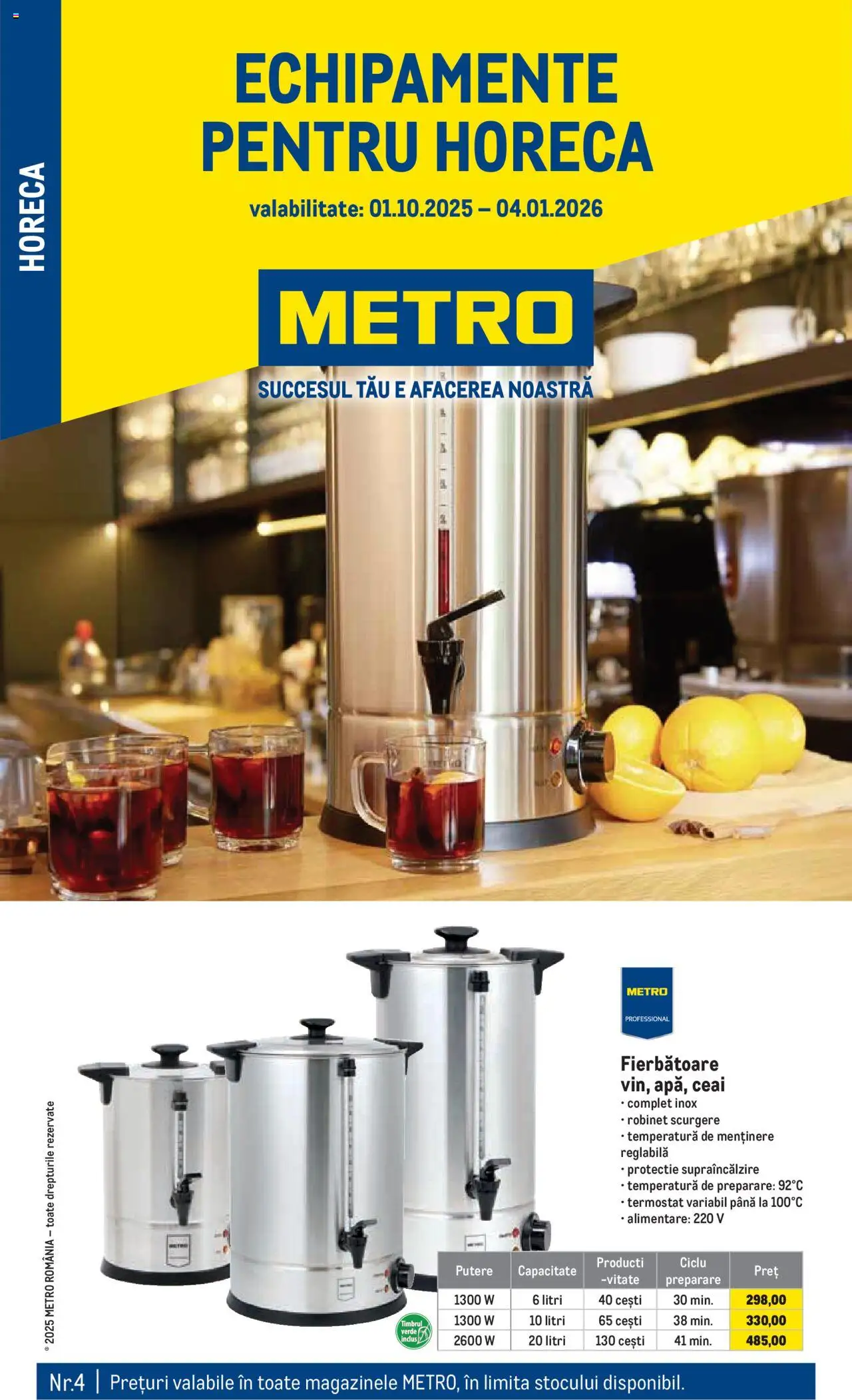 Previzualizarea de cataloage: Metro Catalog - Soluții Nealimentare pentru HoReCa valabil de la 01.10.2025