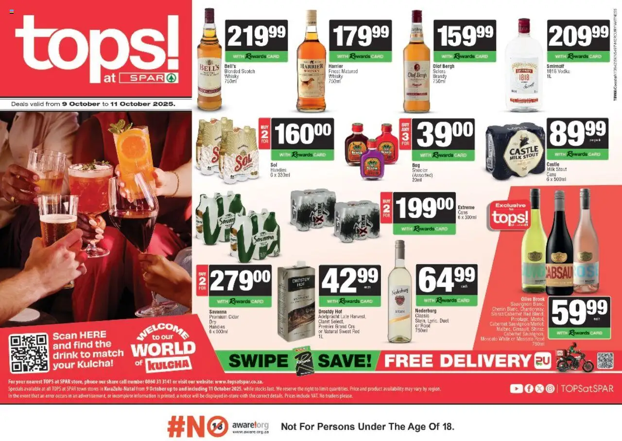 Tops at Spar Western Cape - Kulcha Specials from 09/10 - 11/10/2025 > Promotions