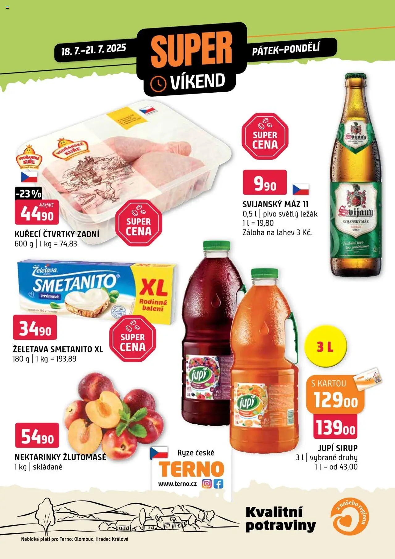  Terno Super víkend - Hradec Králové, Olomouc (18.07.2025 - 21.07.2025)