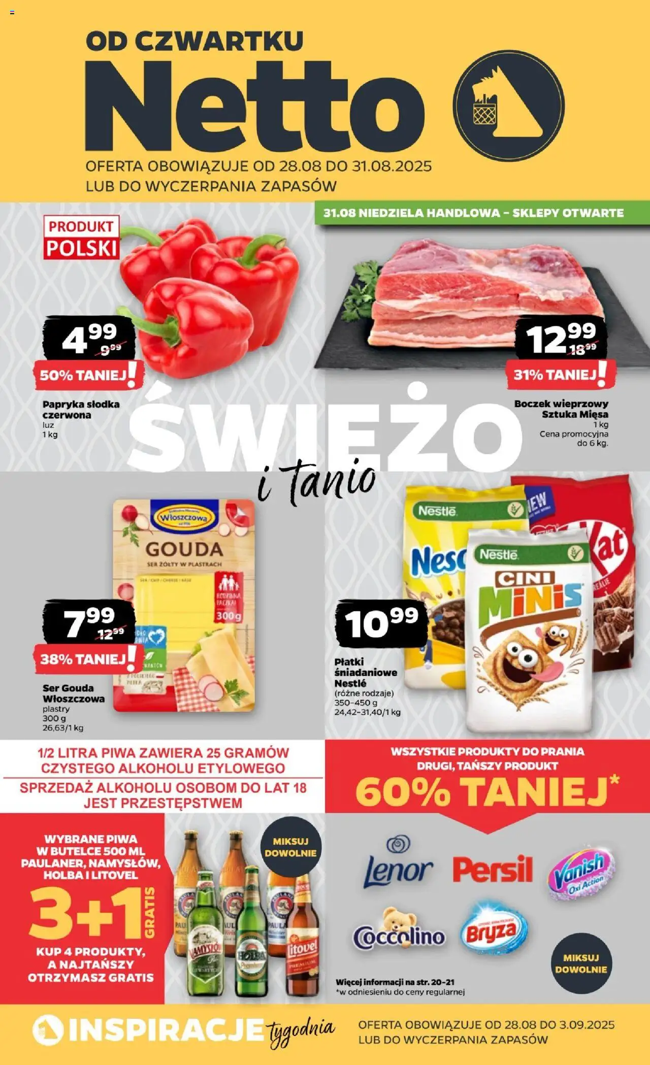 NETTO Gazetka spożywcza od 28.08.2025 - Nowa ulotka (PFD) - Numer strony 1
