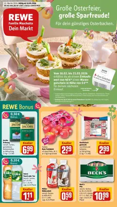 Vorschau von dem Prospekt des Geschäftes Rewe, gültig ab dem 15.03.2026
