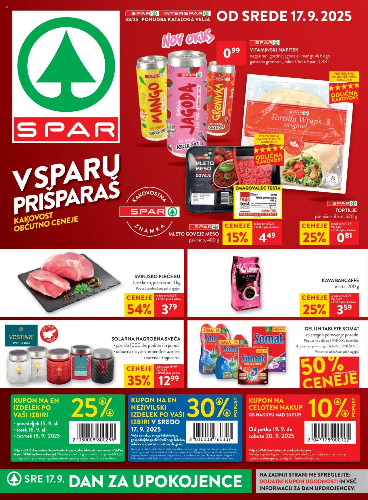 Spar Katalog 38/25 od 17.09.2025 > Aktualna ponudba - stran 1