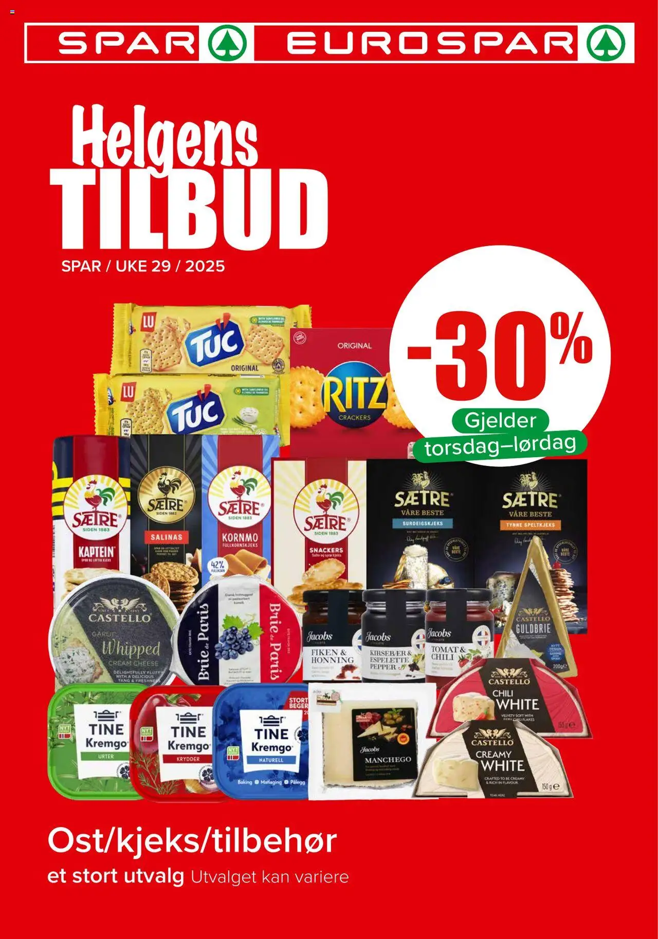 Helgens Tilbud Spar gyldig fra 17/07/2025 - Sidenummer 1 - Fiken, And, Pålegg, Kjeks, Urter, Krydder, Tomat, Kirsebær