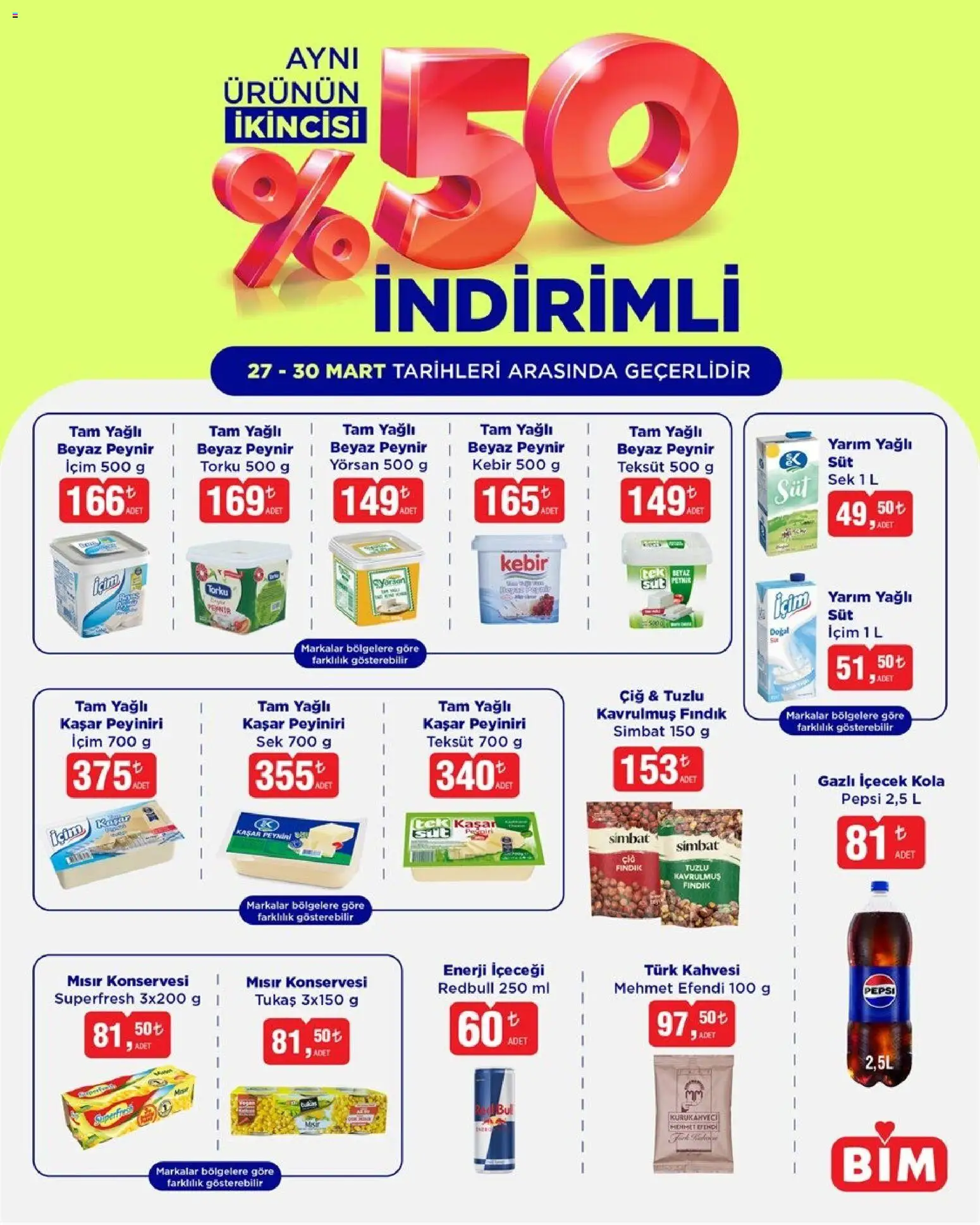 BİM BİM - 27-30 Mart, İndirim 27.03.2026 - Broşürünün önizlemesi