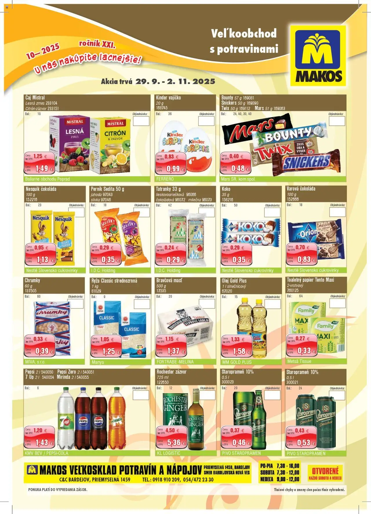 Makos Veľkoobchod od 29.09.2025 > Makosáčik online