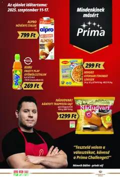 CBA Príma - Akciós újság CBA Príma megtekintése, amely érvényes 2025.09.11.-től