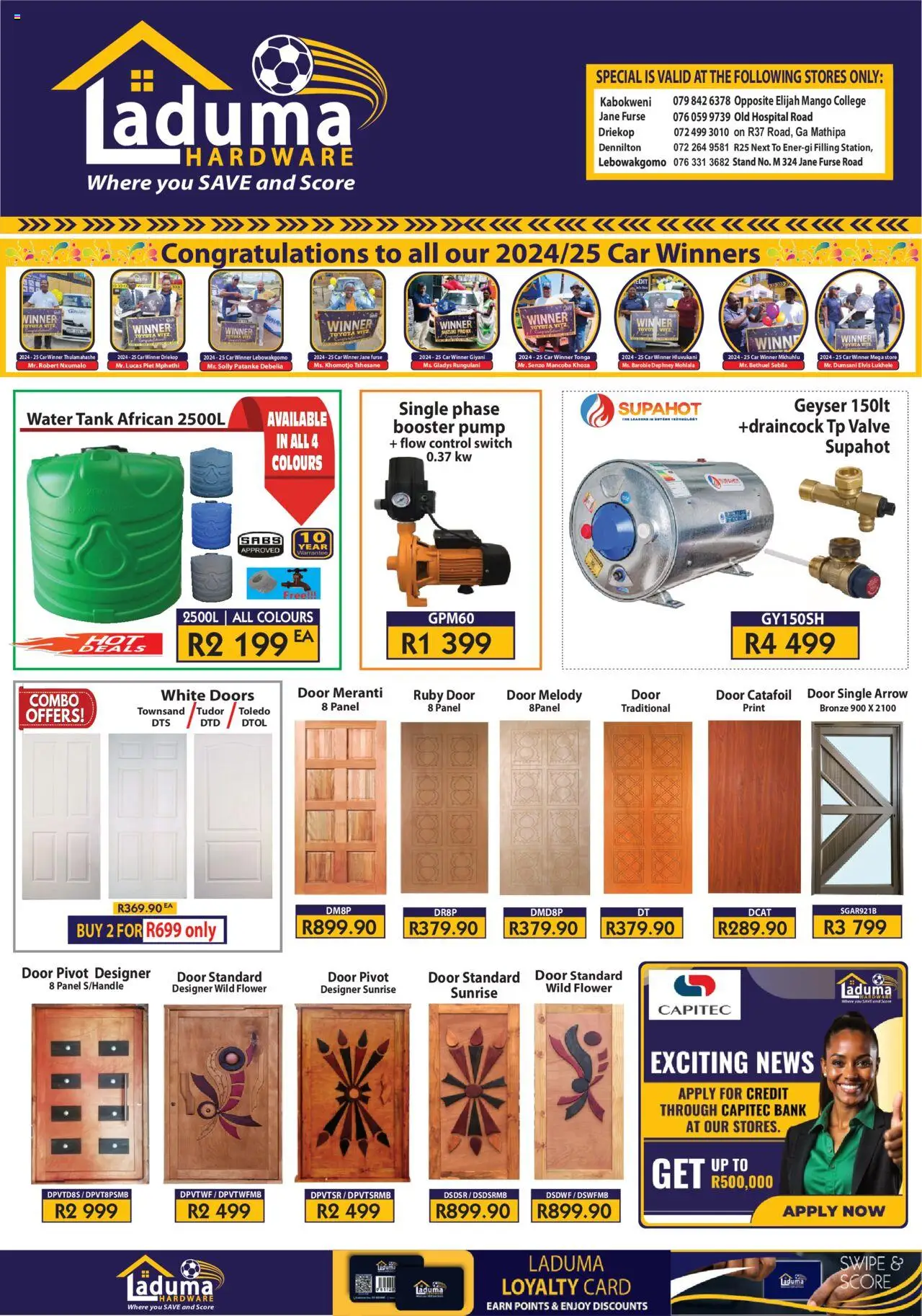 Laduma Hardware Exciting Special Group A from 01/06 - 13/07/2025 > Promotions
