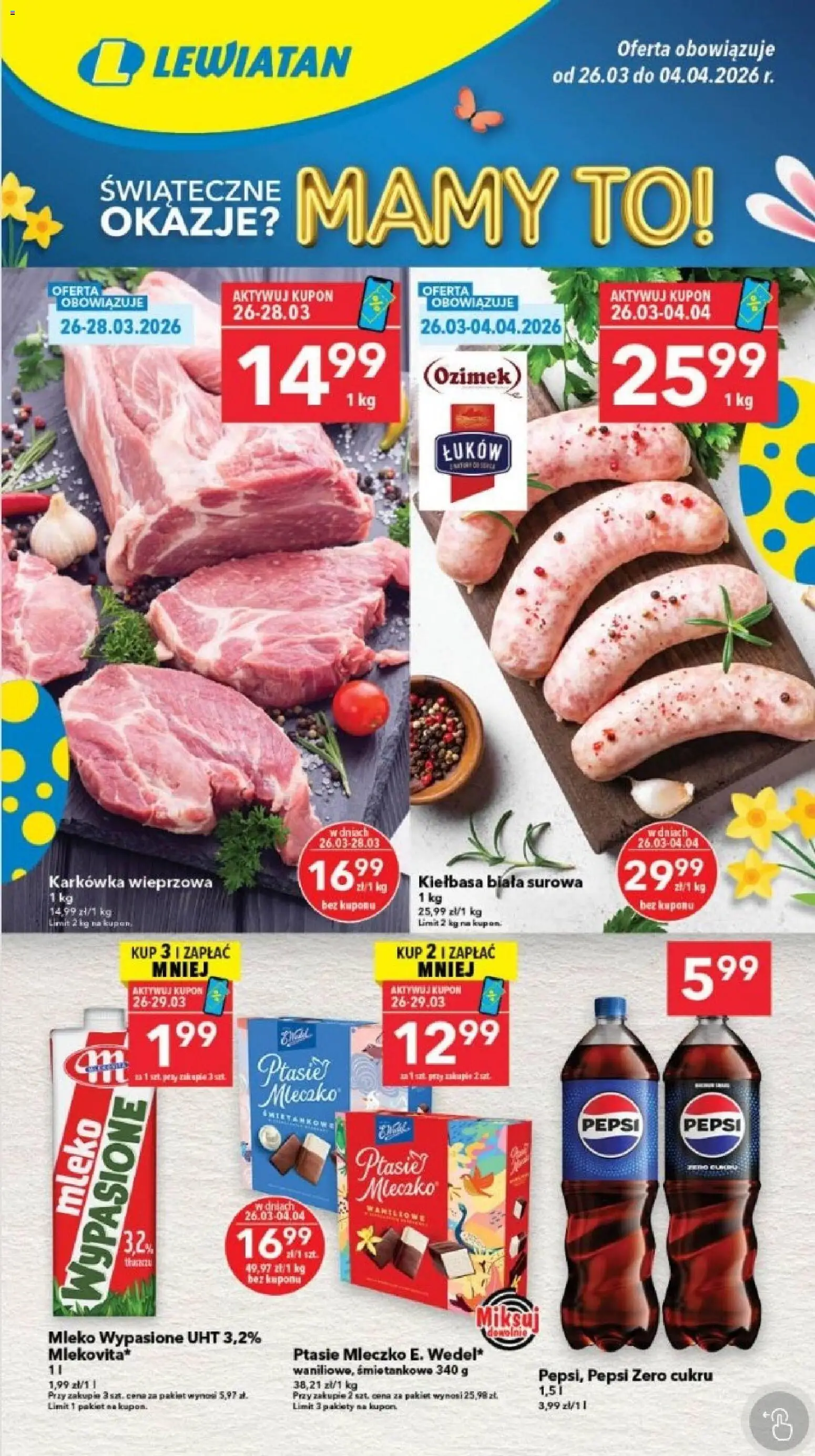 Pogląd gazetki "Lewiatan gazetka - Szczecin" ze sklepu Lewiatan ważnej od 26.03.2026