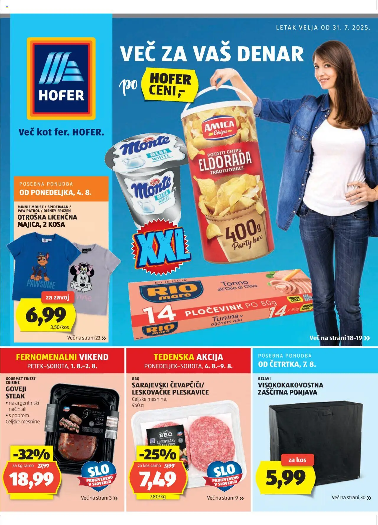 Hofer SI aktualni Katalog vrijedi od 31.07.2025 - tjedna akcija broj stranice 1