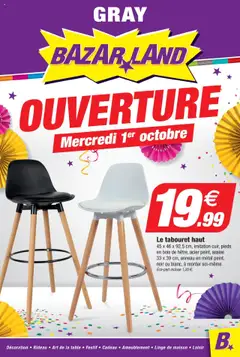 Prévisualisation de BazarLand Ouverture Gray du magasin Bazarland formulaire valide 01/10/2025