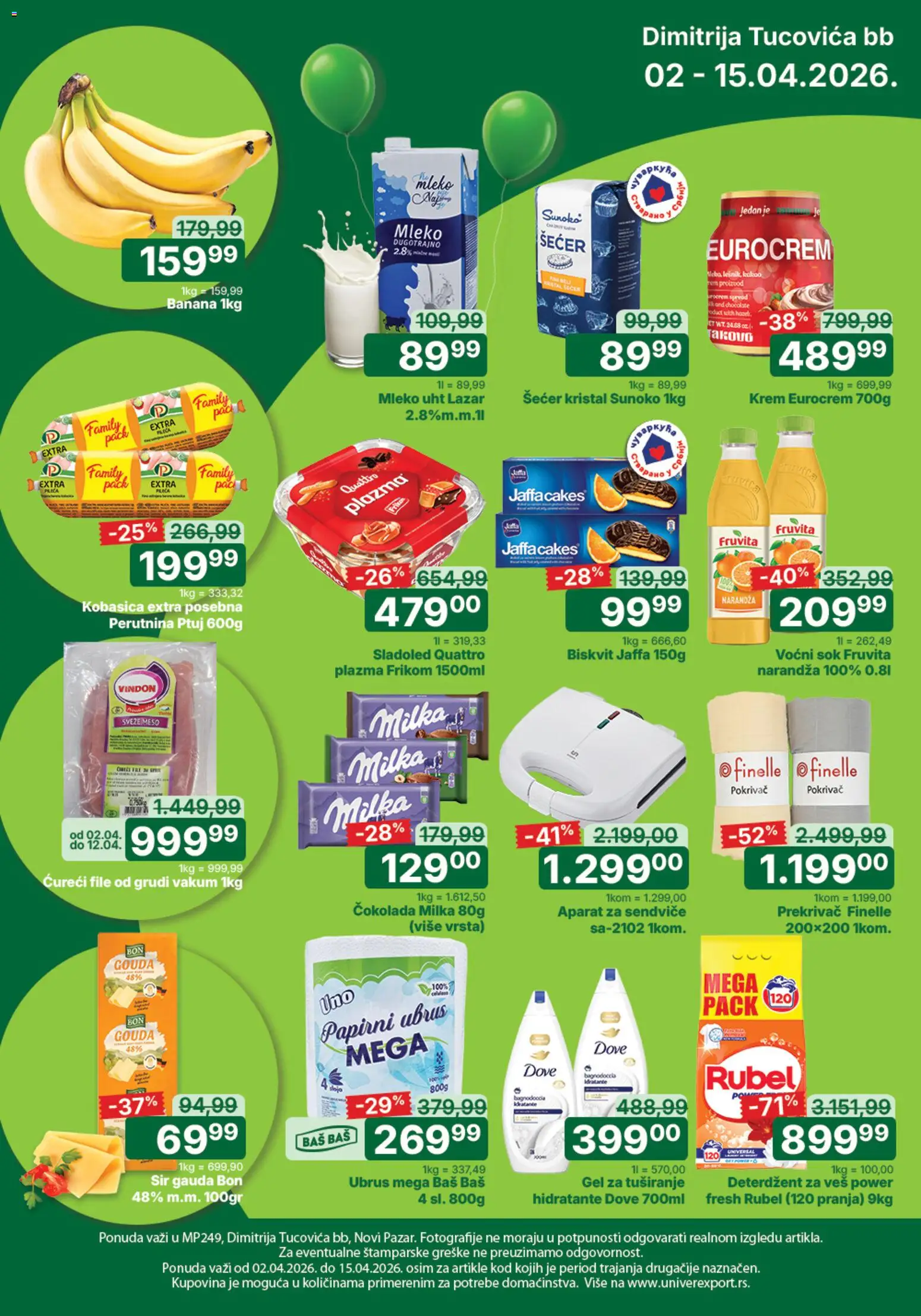 Pregled Univerexport kataloga - važi od 02.04.2026