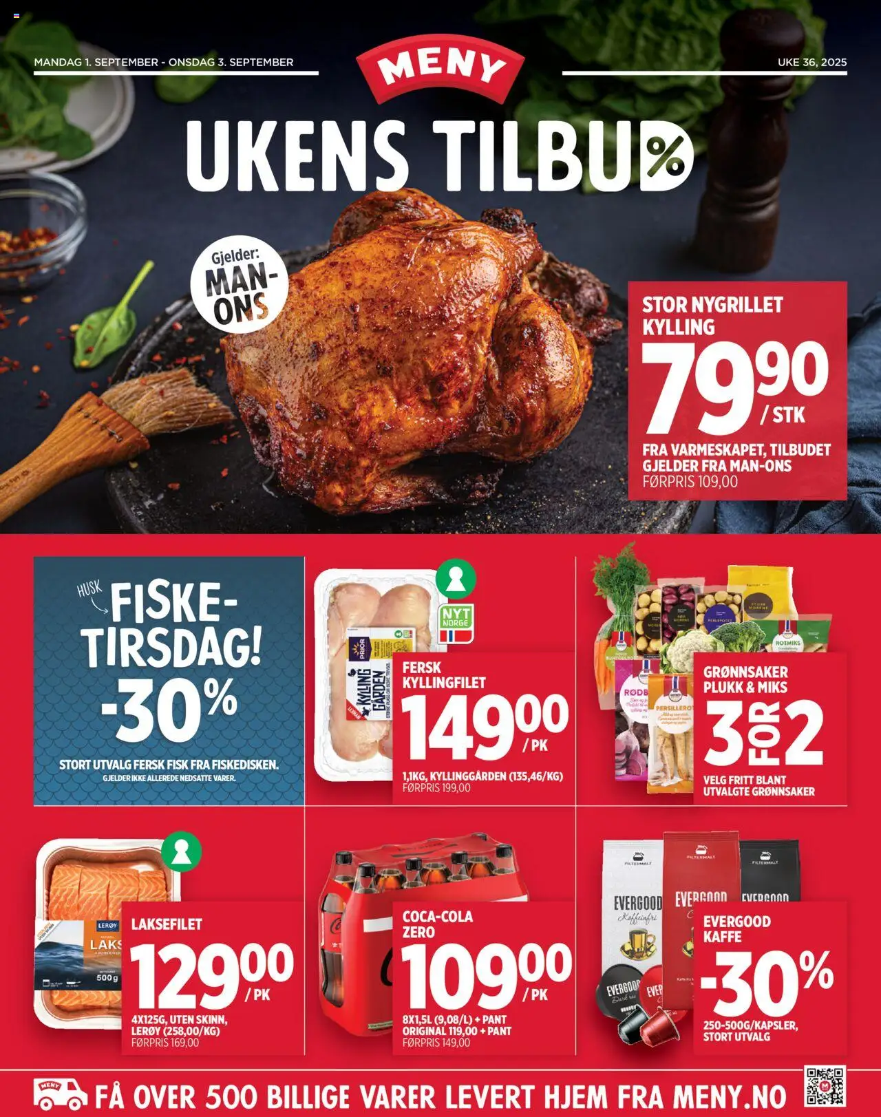 Kundeavis Meny gyldig fra 01/09/2025 - Sidenummer 1