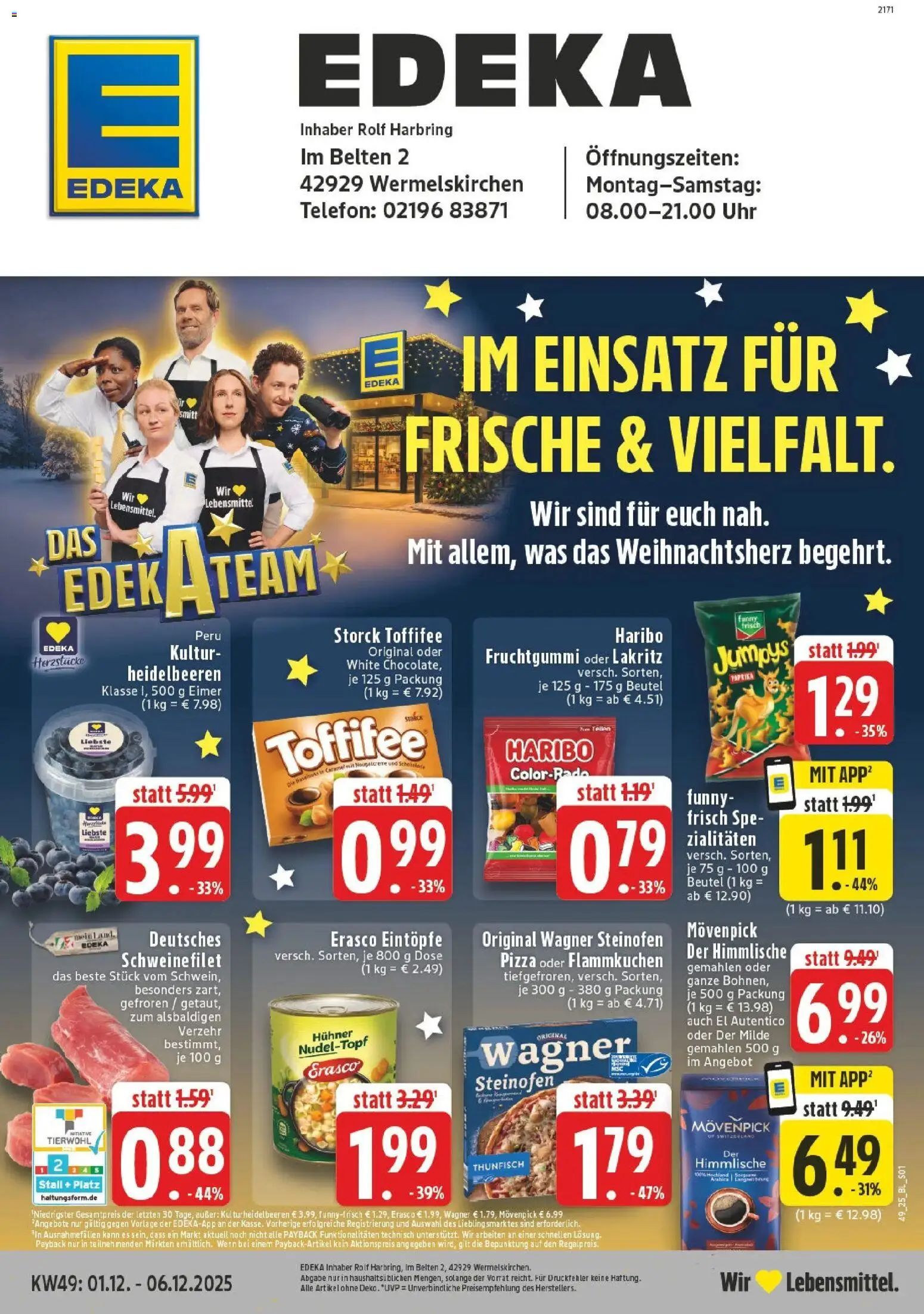 Vorschau von dem Prospekt des Geschäftes Edeka, gültig ab dem 01.12.2025