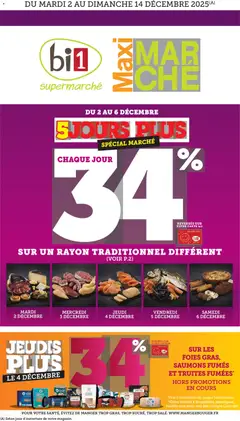 Prévisualisation de Catalogue Maxi marché du magasin bi1 formulaire valide 02/12/2025