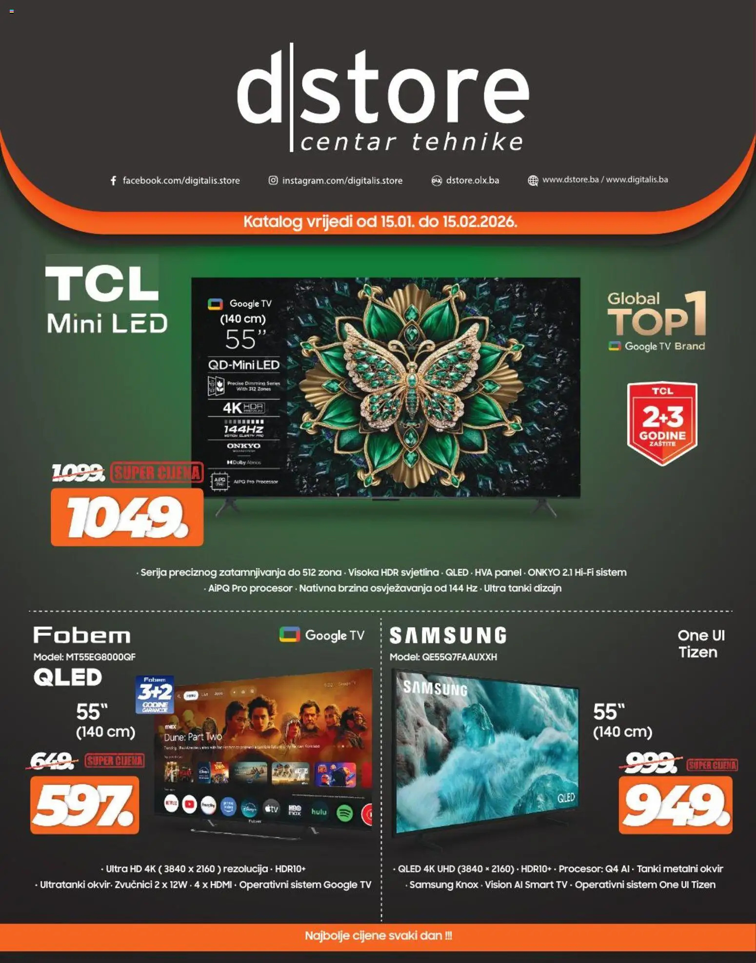 Pregled letka Katalog trgovine Dstore vrijedi od 15.01.2026