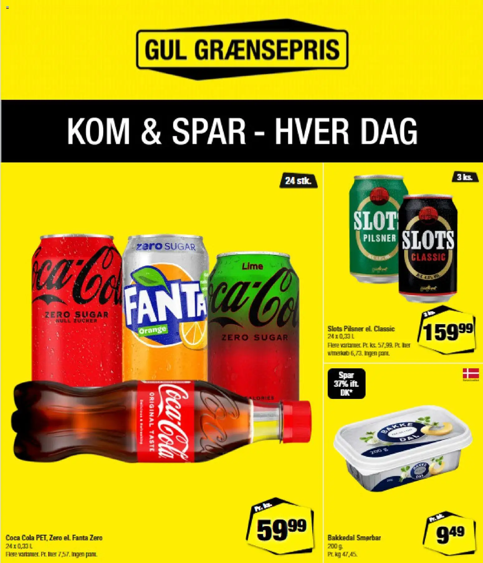 Eksempel på tilbudsavis Calle - Gul Grænsepris fra butik Calle gyldig fra 18/03/2026 - Coca Cola, Cola, Lime, Fanta
