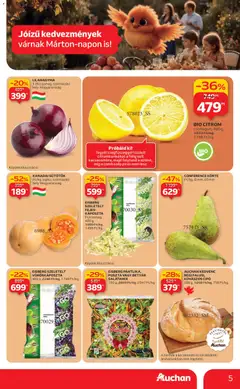 Auchan - Akciós újság Auchan megtekintése, amely érvényes 2025.11.06.-től | Oldal: 5