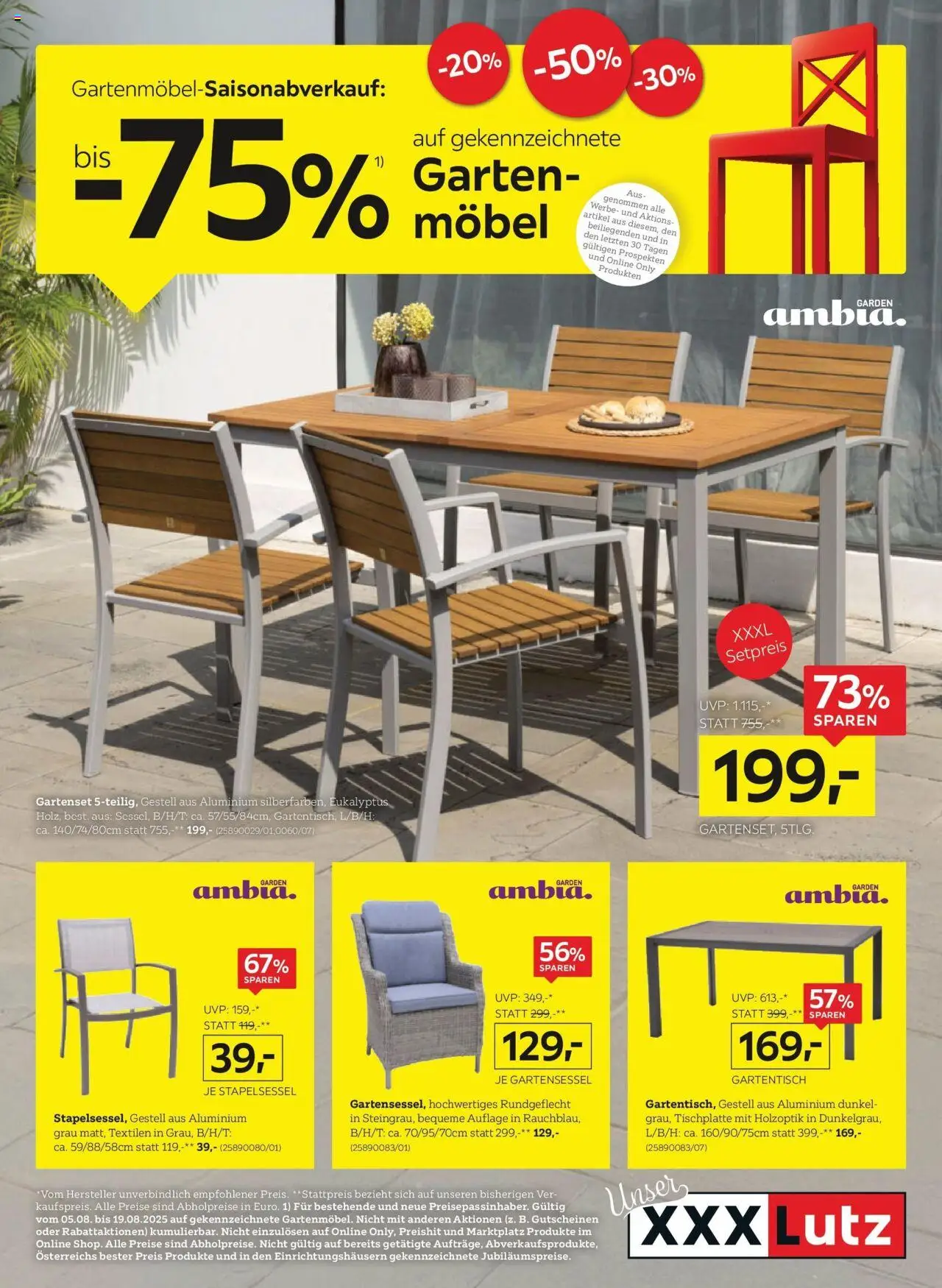  XXXLutz Garten Gutscheinblatt ab (05.08.2025 - 19.08.2025) - Seite 1