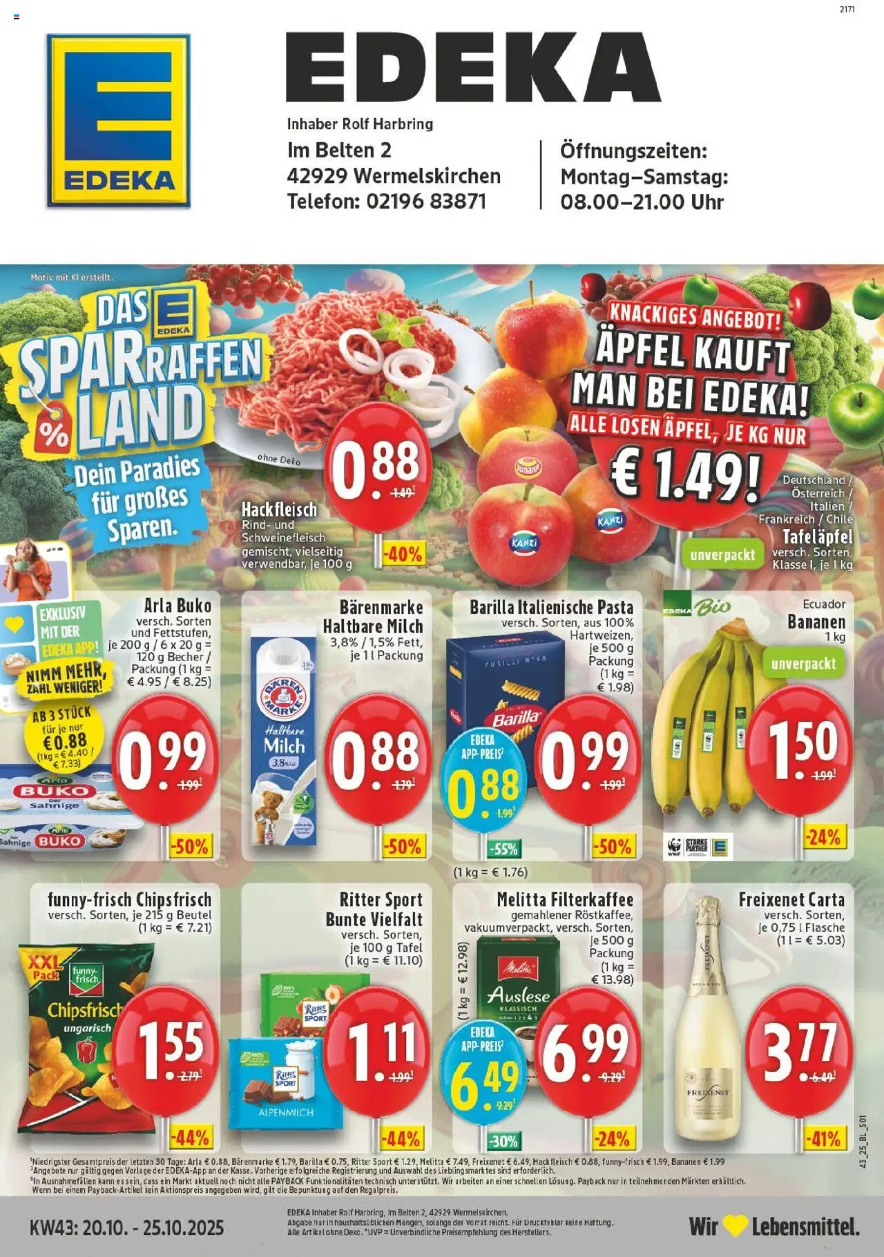 EDEKA Prospekt ab 19.10.2025 - Prospekt Wermelskirchen Online