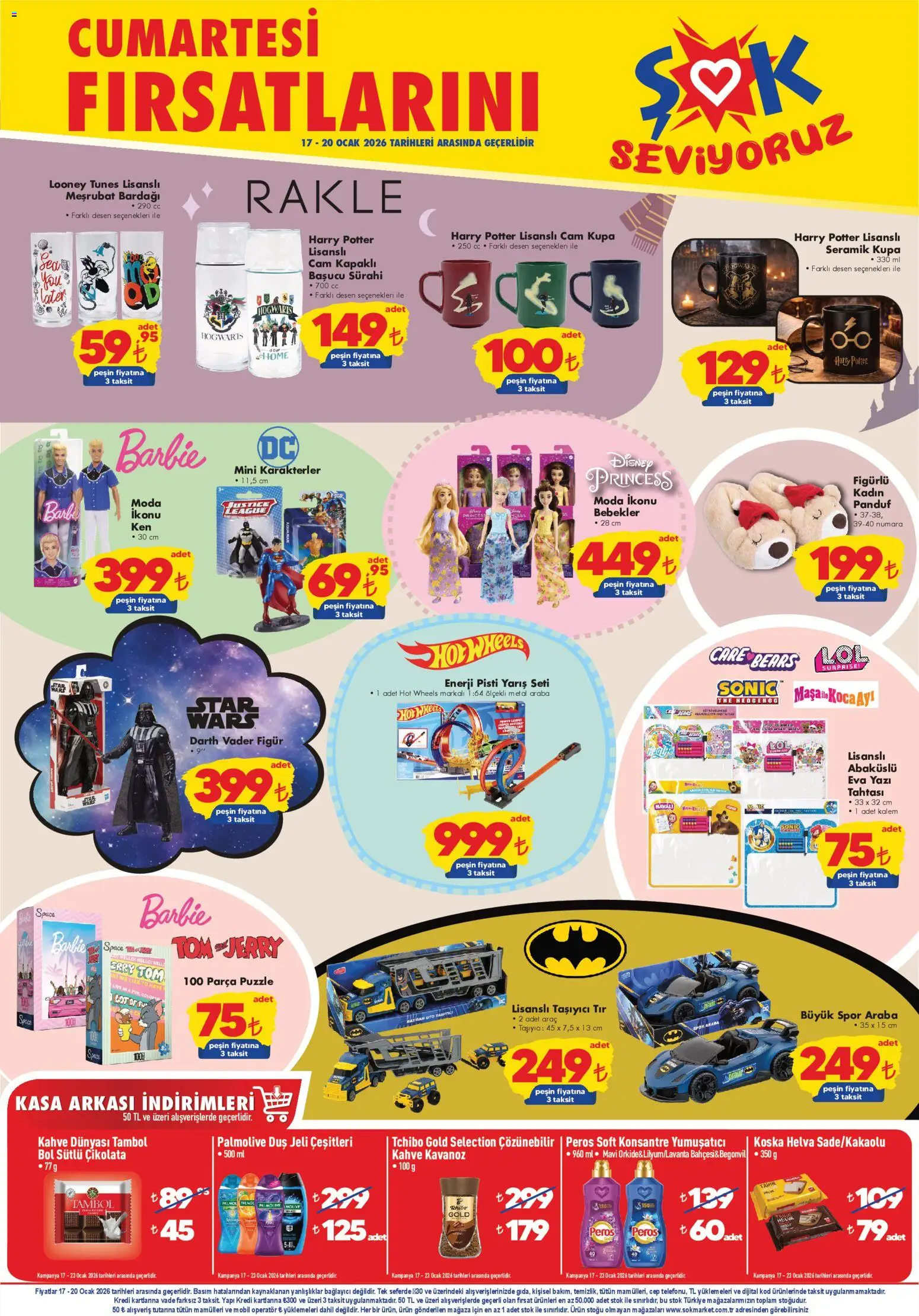 Şok Market Hafta sonu fırsatları 17.01.2026 - Broşürünün önizlemesi - Kahve, Çikolata, Masa, Yazı tahtası, Kasa, Duş jeli, Duş, Bağlayıcı