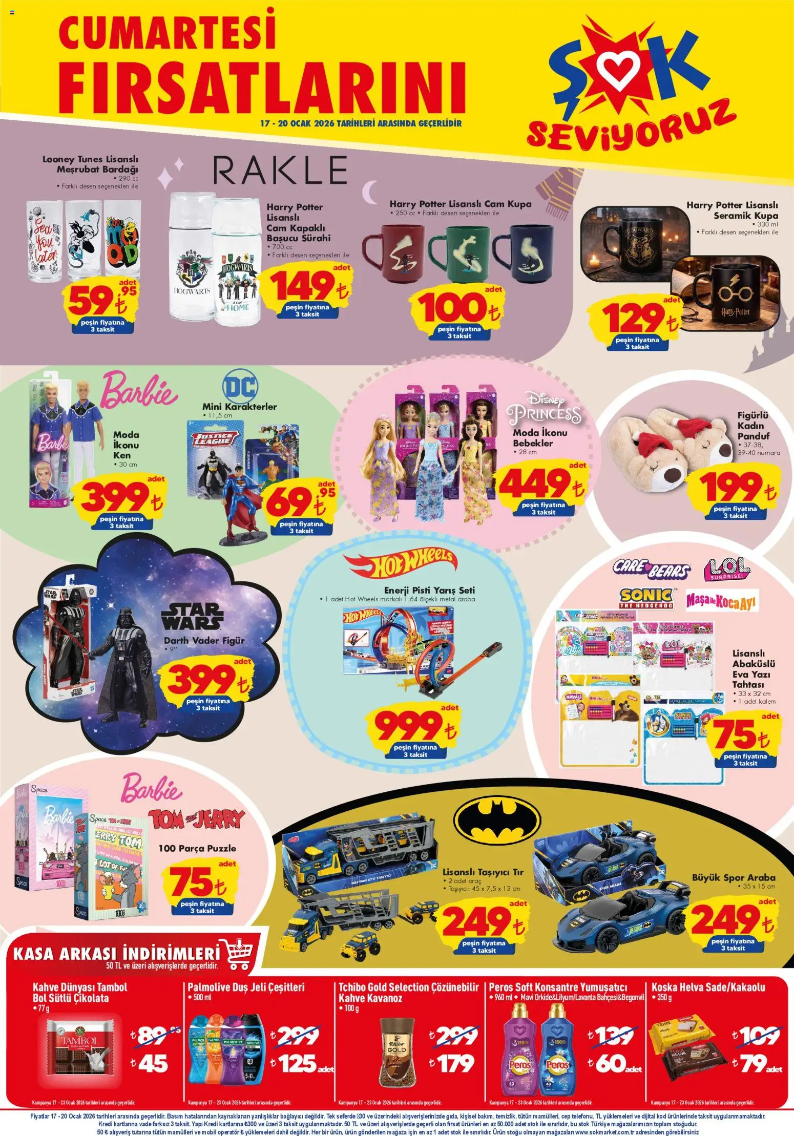 Şok Market Hafta sonu fırsatları 17.01.2026 - Broşürünün önizlemesi - Kahve, Çikolata, Yazı tahtası, Duş jeli, Yumuşatıcı, Sürahi, Duş, Bağlayıcı