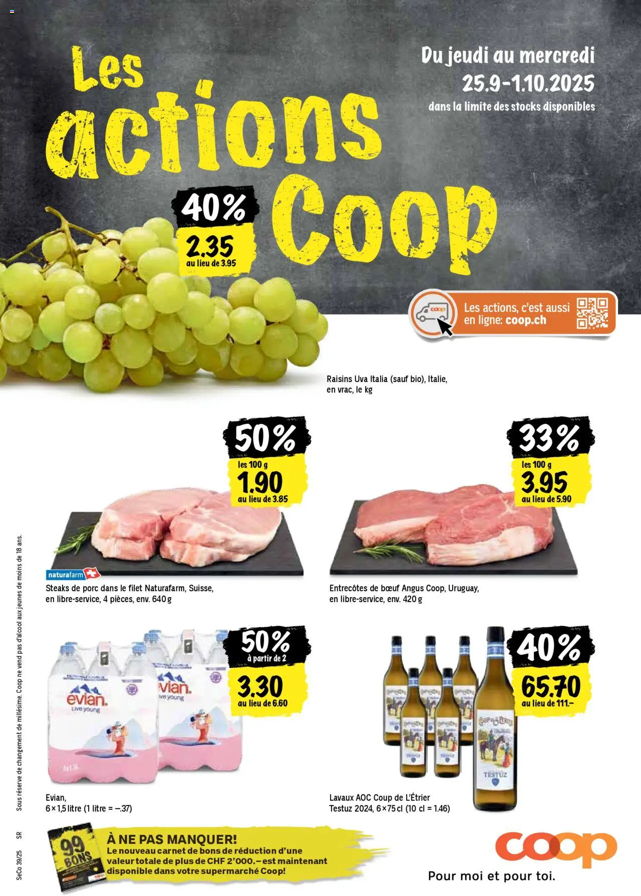 Coop Les actions de la semaine ab 25.09.2025 - Nächste woche - Seitennummer 1