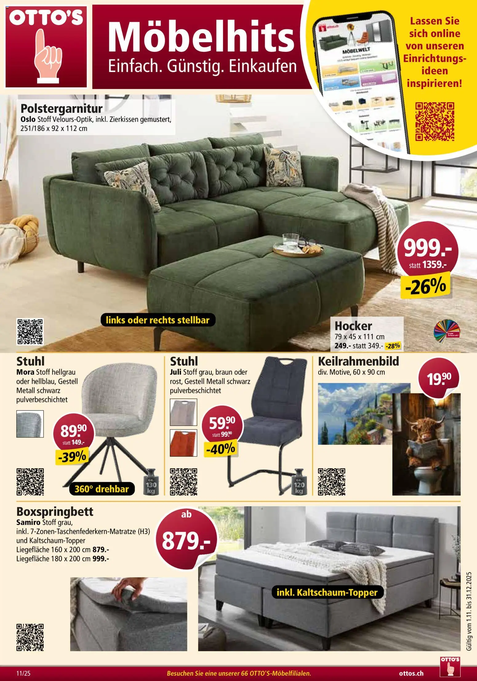Vorschau des Merkblatts Aktionen Möbelflyer vom Shop Otto's gültig von 01.11.2025 bis 31.12.2025