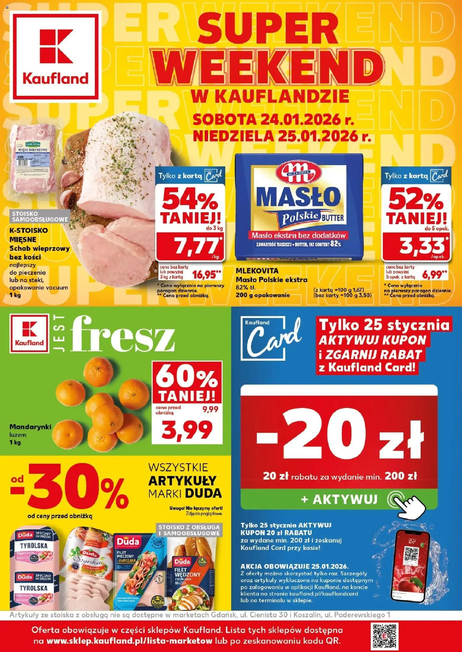 Pogląd gazetki "Super weekend" ze sklepu Kaufland ważnej od 24.01.2026