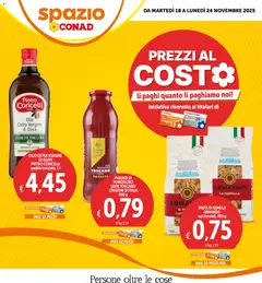 Anteprima dell'opuscolo Volantino Prezzi al Costo dal negozio Spazio Conad valido da 18/11/2025