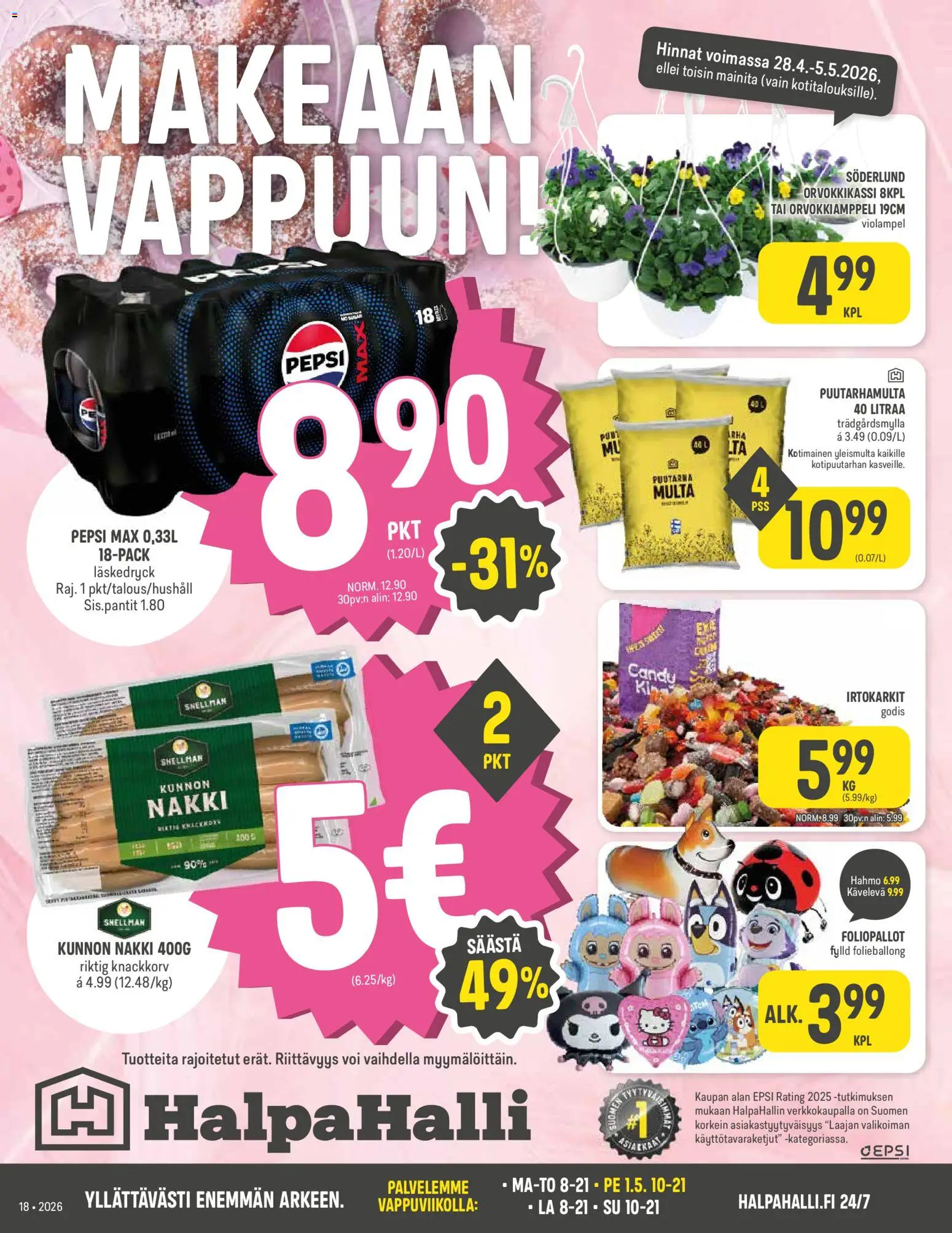 Kaupan Halpa Halli Halpa Halli tarjoukset esikatselu, voimassa 28/04/2026