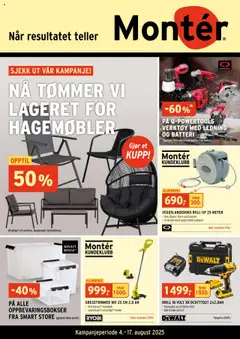 Forhåndsvis Kundeavis fra butikk Montér gyldig fra 04/08/2025