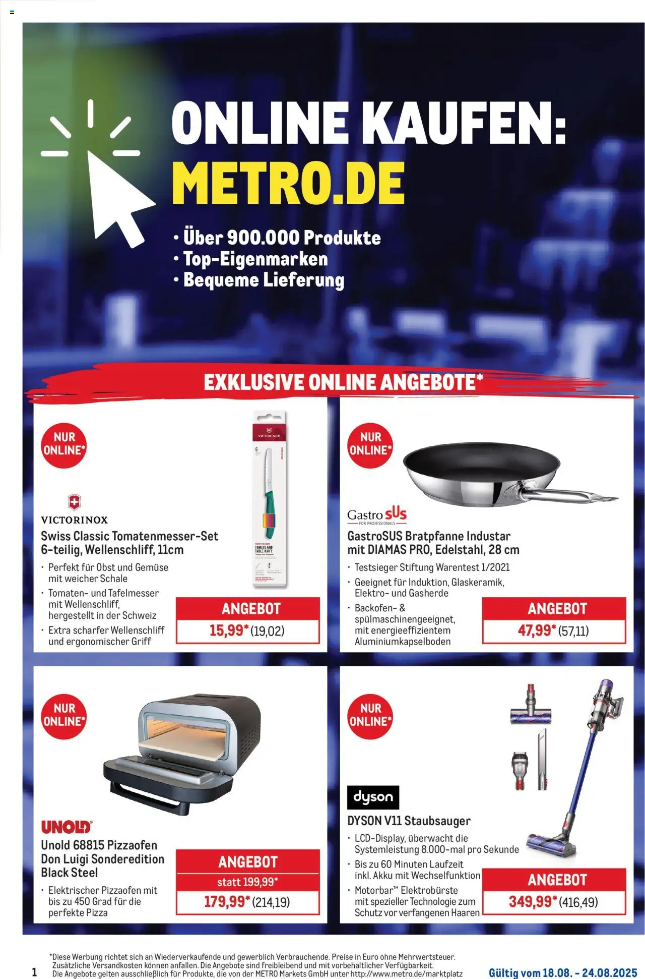 Metro Prospekt ab 18.08.2025 - Online: Wochen-Angebote