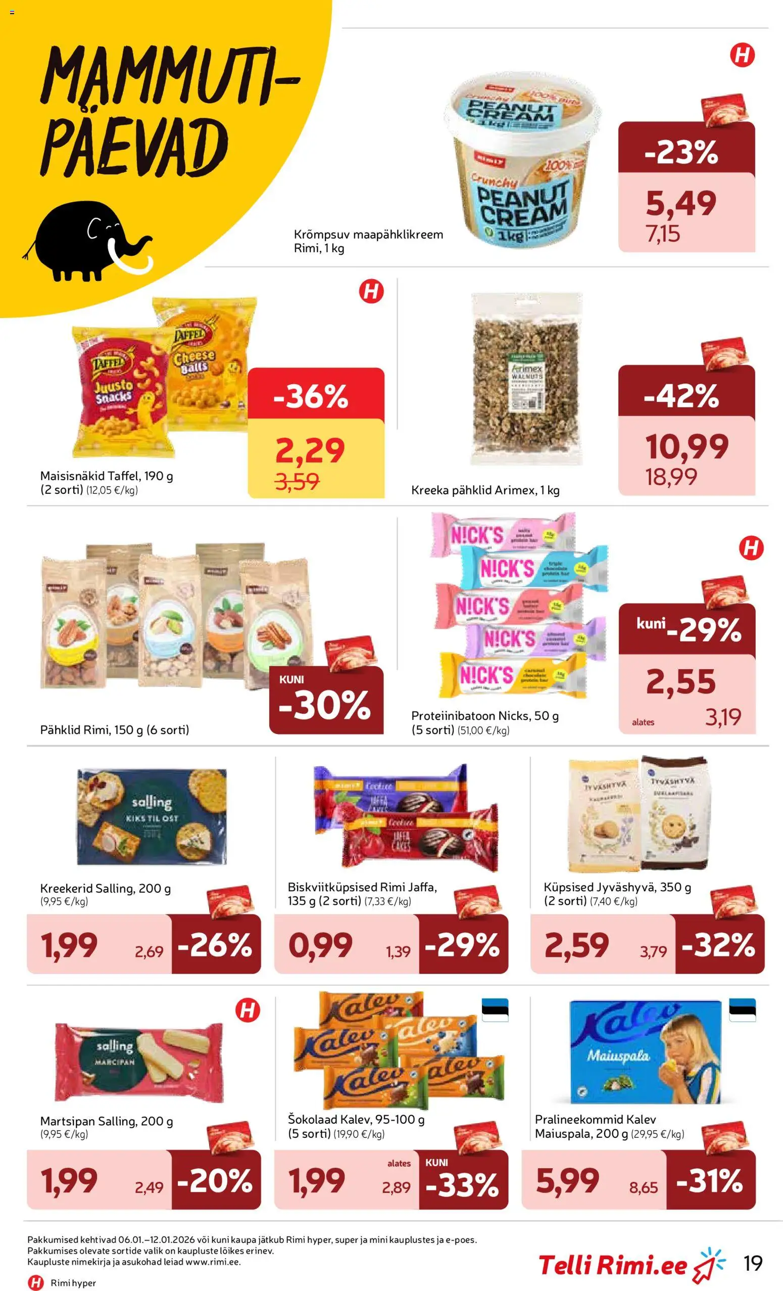 Rimi kliendilehe eelvaade alates 2026.01.06