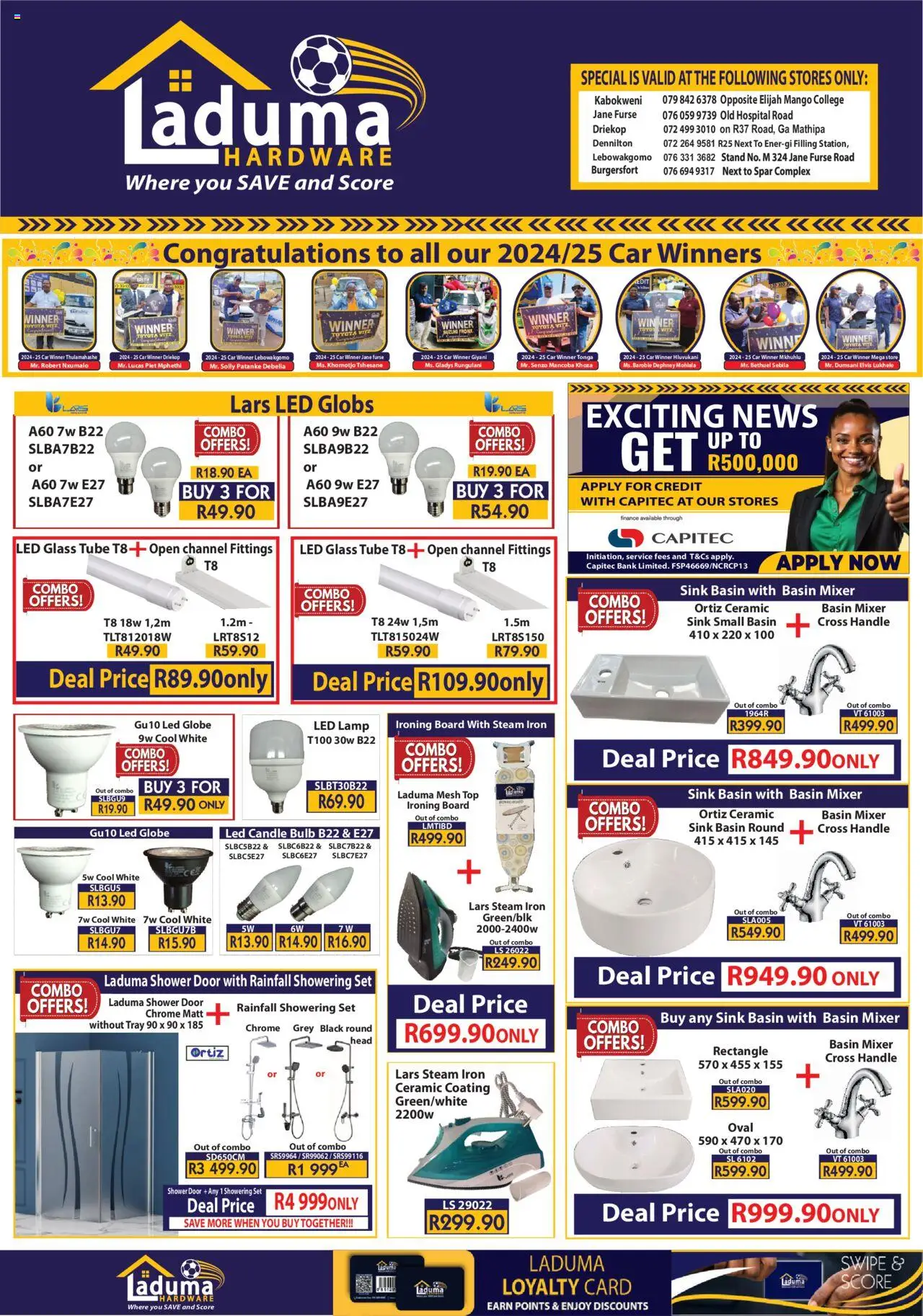 Laduma Hardware Exciting Special Group A from 01/09 - 19/10/2025 > Promotions