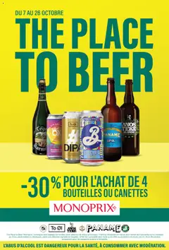 Prévisualisation de Guide place to beer du magasin Monoprix formulaire valide 07/10/2025