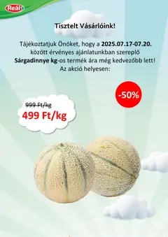 Reál - Bevásárló hétvége - Pest megye megtekintése, amely érvényes 2025.07.17.-től
