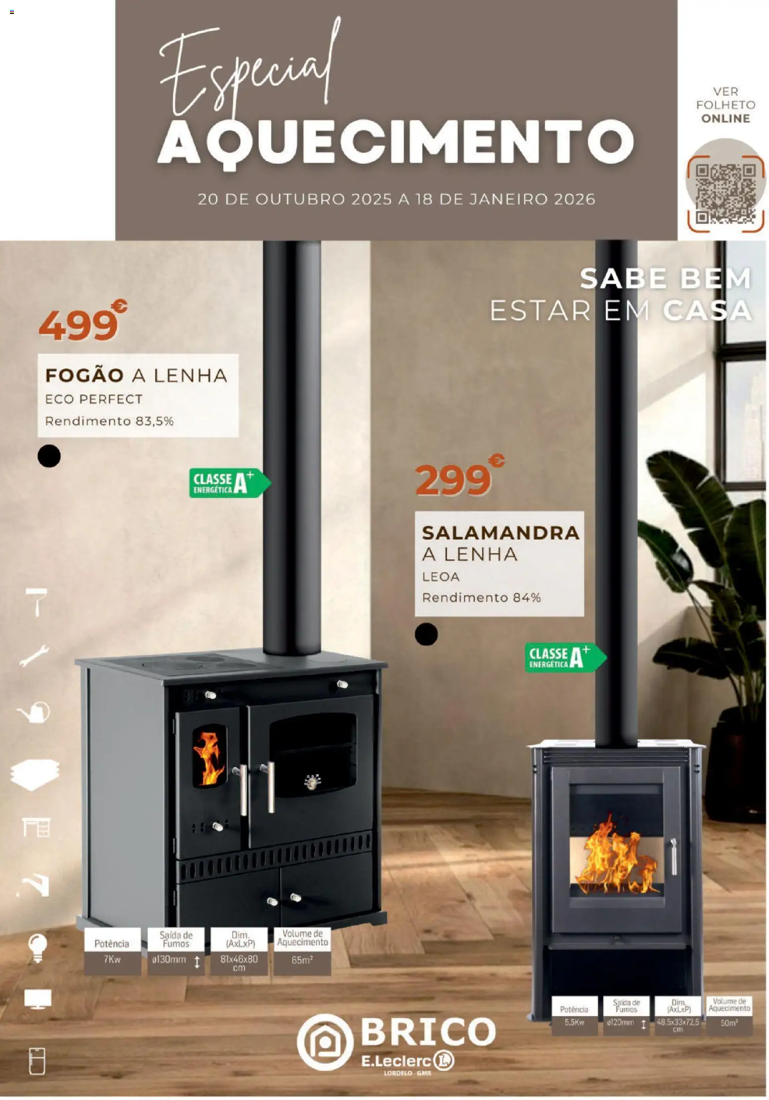 E.Leclerc Folheto de 20/10/2025 - catálogo esta semana - página 1 - Fogão, Fogão a lenha