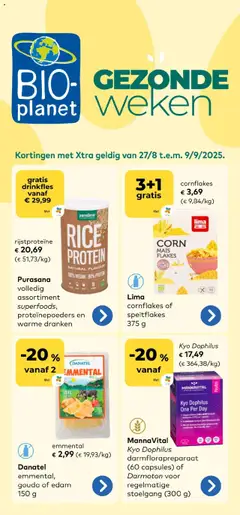 Voorbeeld van Folder van winkel BioPlanet geldig vanaf 27/08/2025
