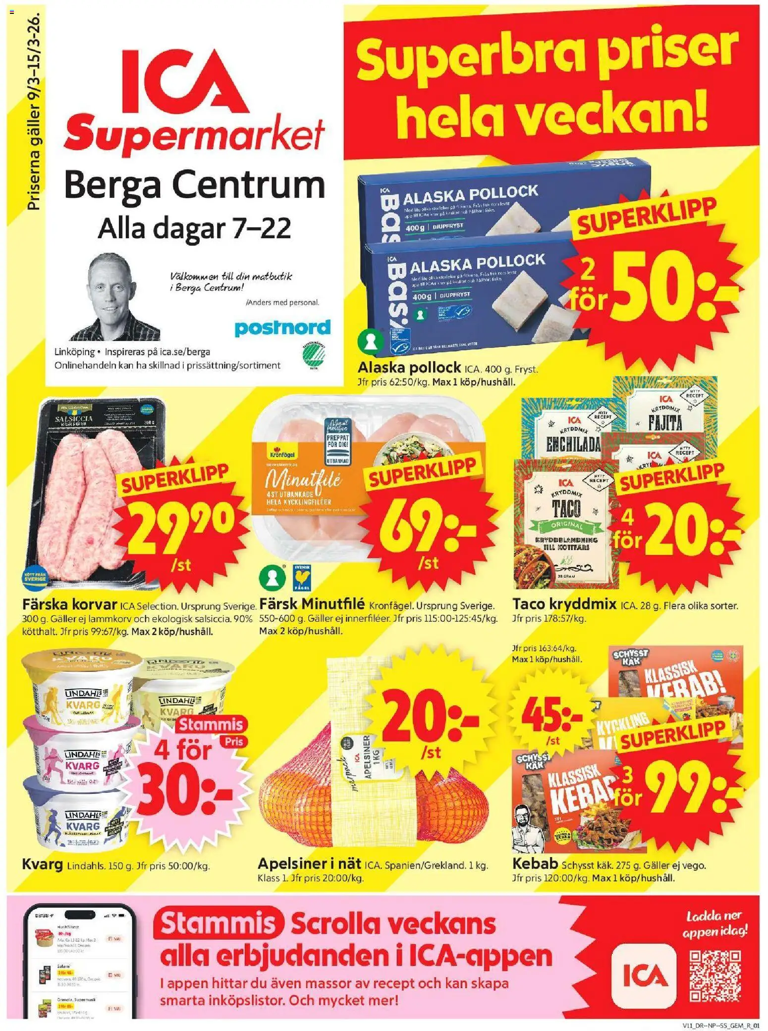 Förhandsgranska reklamblad Linköping från butik ICA Supermarket gäller från 09/03/2026