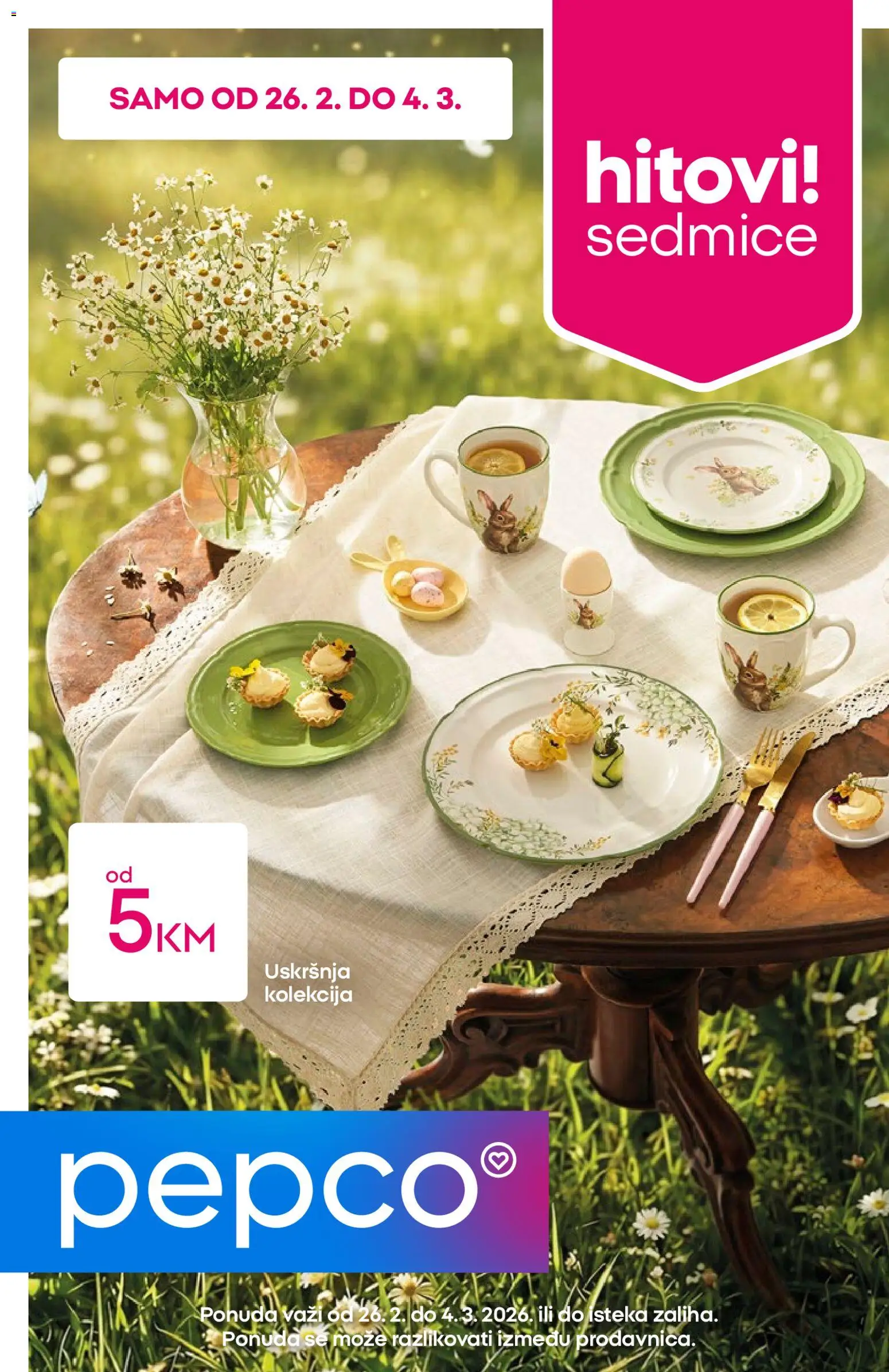 Pregled letka Katalog trgovine Pepco vrijedi od 26.02.2026