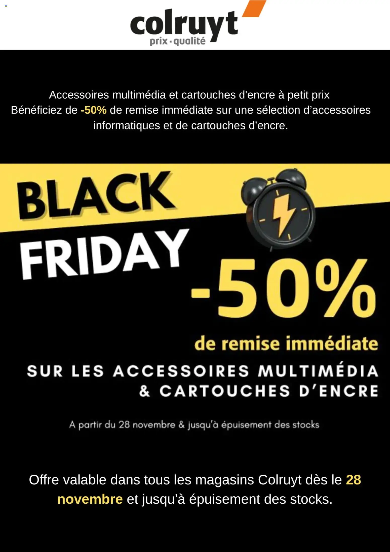 Prévisualisation de Black Friday du magasin Colruyt formulaire valide 28/11/2025