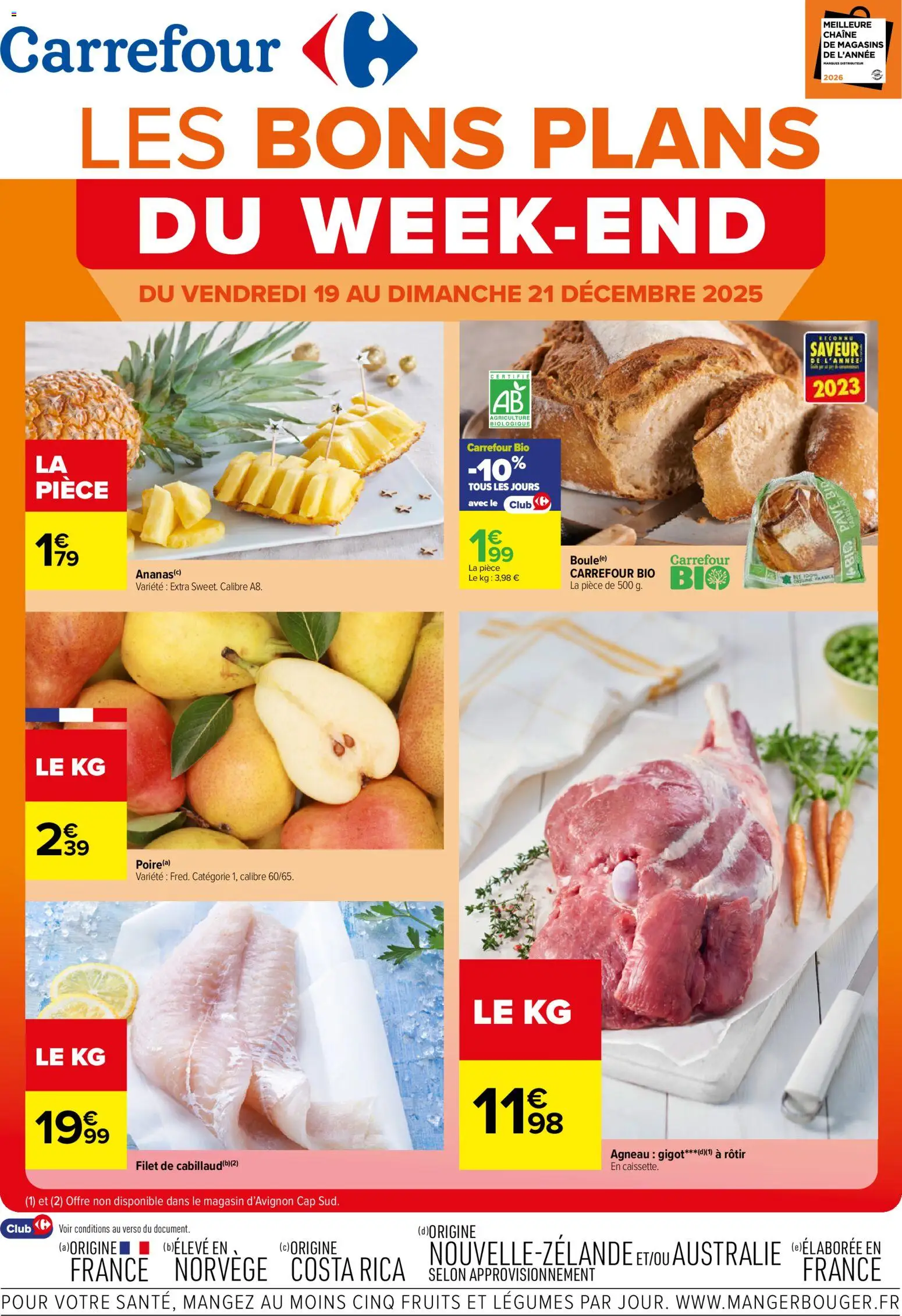 Prévisualisation de Les bons plans du week-end du magasin Carrefour formulaire valide 19/12/2025