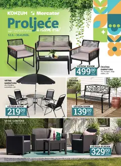 Pregled letka KONZUM Proljeće trgovine KONZUM vrijedi od 12.03.2026